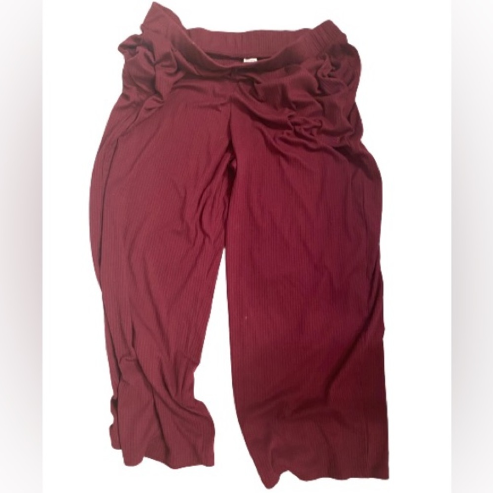 straight leg ribbed lounge pants womens size XL 16/18 flowy comfortable